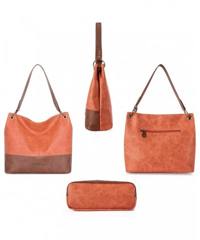 Hobo Bag Purses and Handbags for Women Top Handle Handbags with Pockets Zipper A-orange $13.06 Hobo Bags