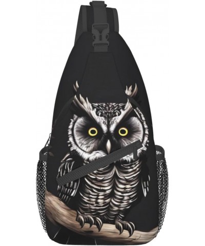 Late Night Owl Crossbody Bag, &*Men'S And Women'S Chest Crossbody Bag, Zipper Closure, Strap Length Adjustable $14.10 Crossbo...