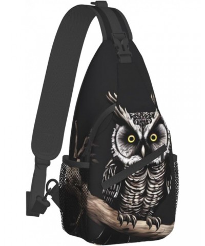 Late Night Owl Crossbody Bag, &*Men'S And Women'S Chest Crossbody Bag, Zipper Closure, Strap Length Adjustable $14.10 Crossbo...