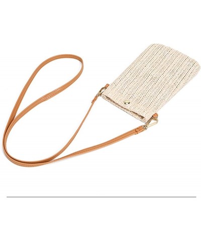 Straw Clutch Bag, Straw Cluthes Purse Straw Crossbody Bag Summer Clutch for Women Girls Gift (Khaki magnetic buckle,One Size)...