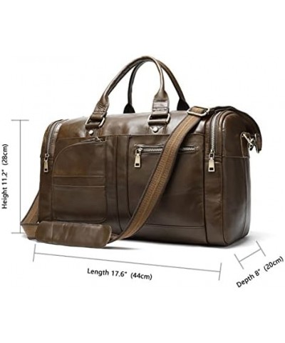 Soft Leather Travel Bag Man Woman Unisex Travelling Handbags Cowskin Large Bag (Color : A) A $185.42 Totes