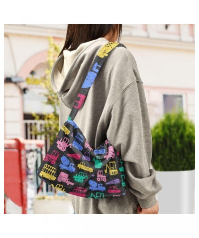 Women Boho Handbag Rainbow Toy Vehicles Cute Underarm Bag Tote Bag Shoulder Bag Crossbody Bag Fluffy Cell Phone Purse Patriot...