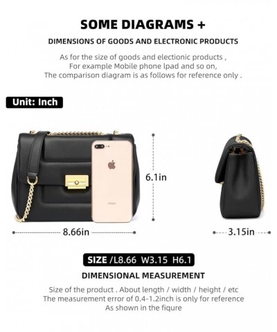 Lady's Leather Bag Shoulder Bag Crossbody Bag for Women Purses Messenger Bag Shoulder Bag for Women Black $23.84 Shoulder Bags