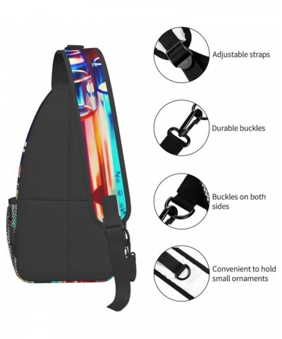 Sling Backpack,Travel Hiking Daypack Christmas Gnomes Print Rope Crossbody Shoulder Bag Chemistry Test Tube One Size $15.34 C...