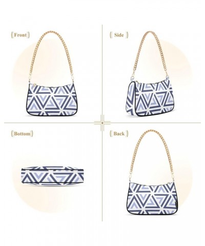 Shoulder Bags for Women, Triangular Geometric Pattern Hobo Tote Handbag, Retro Chain Bag Purse with Zipper Color03 $14.40 Sho...