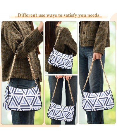 Shoulder Bags for Women, Triangular Geometric Pattern Hobo Tote Handbag, Retro Chain Bag Purse with Zipper Color03 $14.40 Sho...