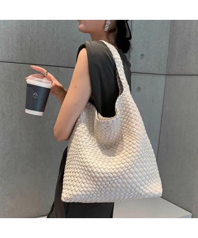 Woven Bag for Women,Woven Tote Bag for Women Large Top-handle Travel Handbag White 7 $26.40 Totes