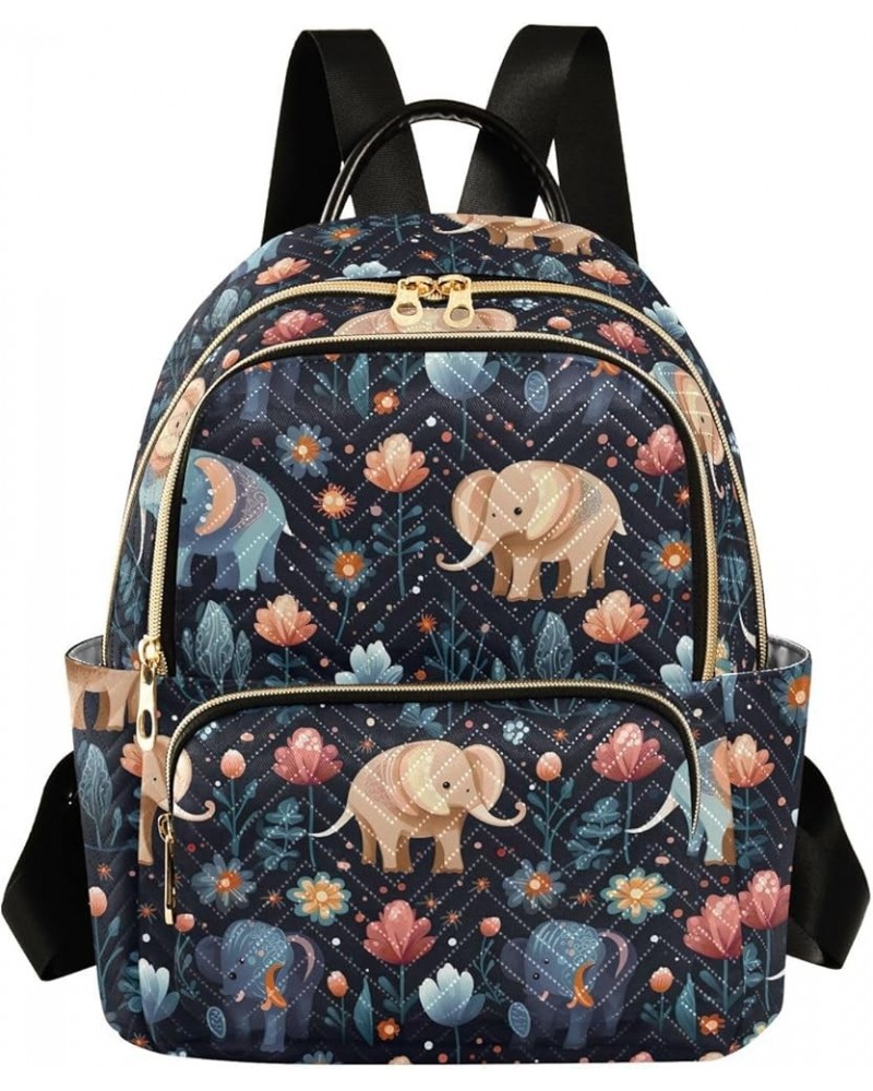 Cute Elephant Animal Backpack Purse for Women Small Travel Bag Fashion Daypack M 202a2981 S(10.23"x5.11"x12.59") 202a2981 $17...