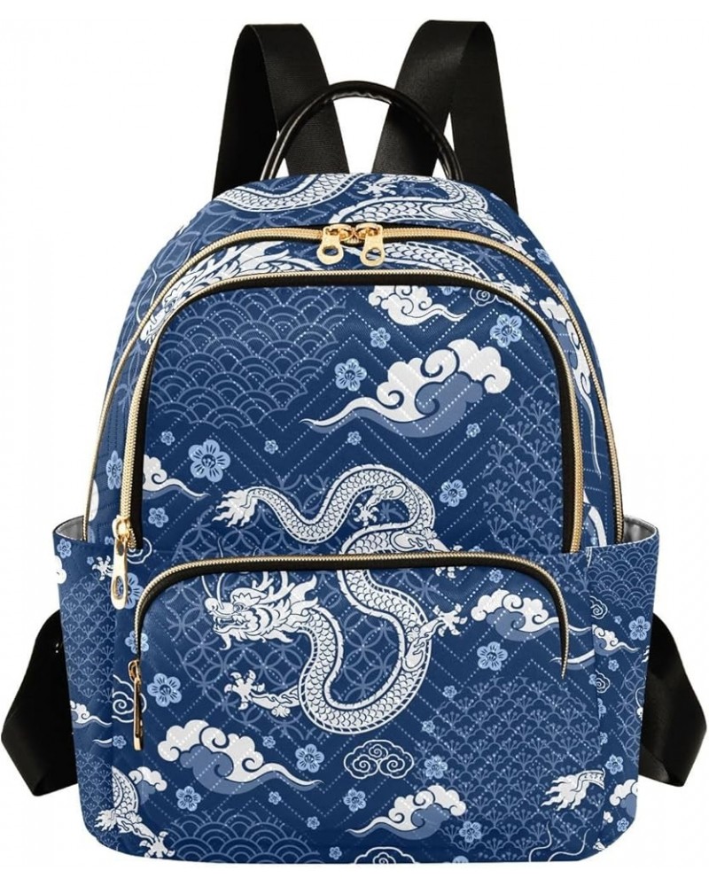 Vivid Dragon Women's Backpack Purse Fashion Travel Anti Theft Backpack Casual Daypack for Work College,M Small $18.54 Backpacks