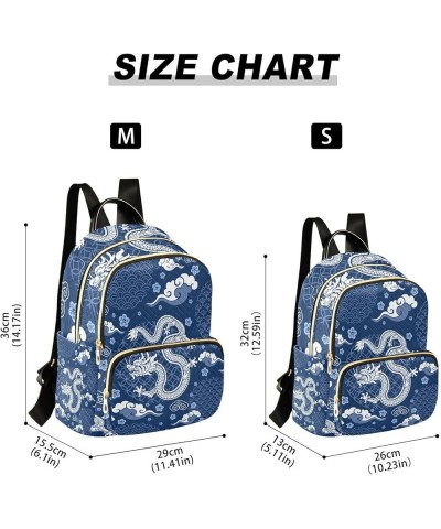 Vivid Dragon Women's Backpack Purse Fashion Travel Anti Theft Backpack Casual Daypack for Work College,M Small $18.54 Backpacks