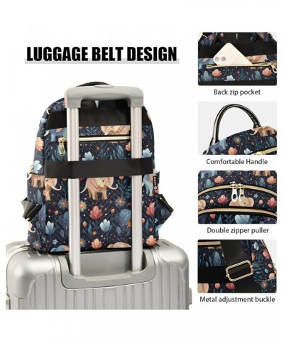 Cute Elephant Animal Backpack Purse for Women Small Travel Bag Fashion Daypack M 202a2981 S(10.23"x5.11"x12.59") 202a2981 $17...