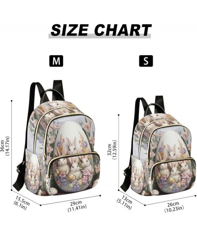 Mini Backpack Purse for Women, Easter Eggs Rabbit Families Travel Bag Casual Daypack Shoulder Bag Medium $12.80 Backpacks