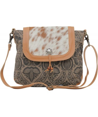 Western Leather Shoulder Bag for Women - Upcycled Canvas Crossbody Excellence $34.45 Shoulder Bags