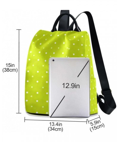 Dots Green Womens Backpack Purse Travel Backpack Anti Theft Shoulder Bag Satchel Bags for Ladies Women Travel Work $15.98 Bac...