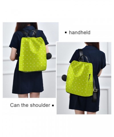 Dots Green Womens Backpack Purse Travel Backpack Anti Theft Shoulder Bag Satchel Bags for Ladies Women Travel Work $15.98 Bac...