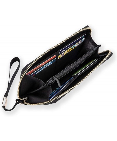 Long Clutch Wallet, Long Handbag with Wristlet Strap, PU Leather Zip Purse Multi 14 $19.71 Wristlets