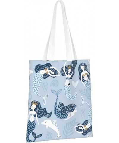 Mermaids Single Shoulder Fashion Canvas Tote Shopping Bags Handbags For Men And Women Mermaids3 $10.53 Totes