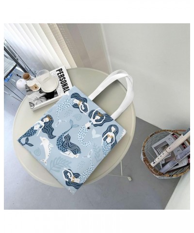 Mermaids Single Shoulder Fashion Canvas Tote Shopping Bags Handbags For Men And Women Mermaids3 $10.53 Totes