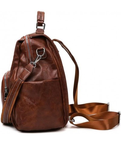 Backpacks Women's Bags Pu Ladies Backpacks Women's Handbags Casual Messenger Women's Backpacks (Color : Brown) Brown $33.94 B...