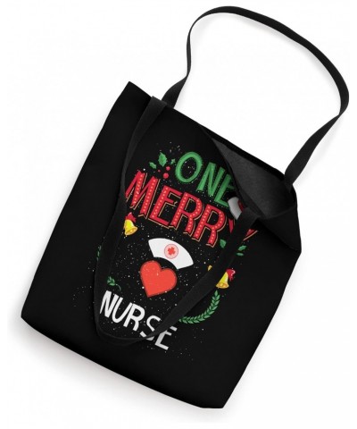 One Merry Nurse RN Nursing Hospital Ugly Christmas Sweater Tote Bag $10.56 Totes