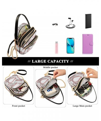 Cell Phone Purse Cute Baseball Funny Crossbody Handbag Durable Shoulder Bag Sturdy Travel Pouch Compact Chic Bag for Women Gi...