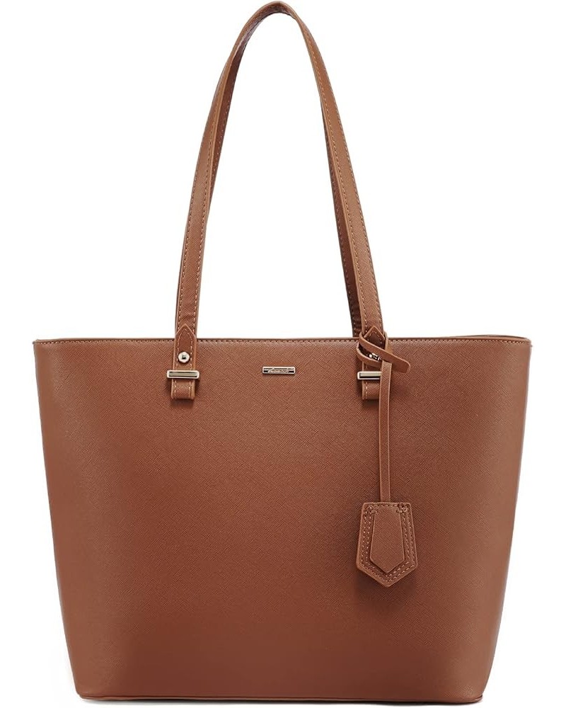 Purses and Handbags for Women Fashion Tote Bags Shoulder Bag Top Handle Satchel Bags 1 Pcs- Brown $18.45 Totes