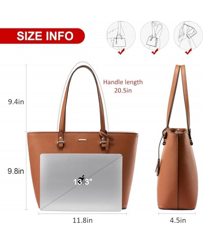 Purses and Handbags for Women Fashion Tote Bags Shoulder Bag Top Handle Satchel Bags 1 Pcs- Brown $18.45 Totes