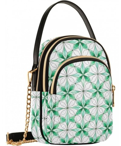 St. Patrick's Day-2400 Quilted Crossbody Bag for Women, Small Cell Phone Bag Shoulder Handbags Purse with Leather Strap $13.2...