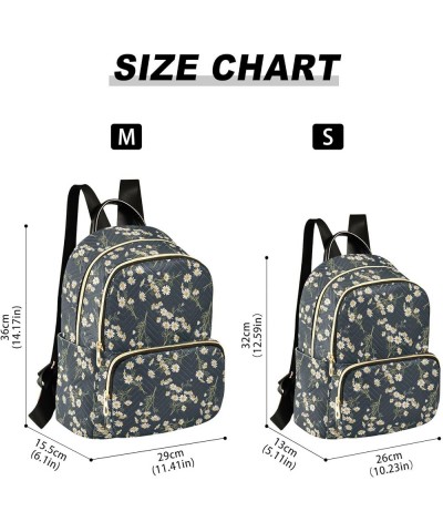 Mini Backpack for Women, Daisies Wildflowers Travel Backpack Purse for Ladies, Small Bookbag Daypack Shoulder Bag S Multi986 ...