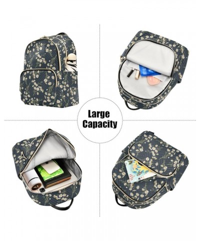 Mini Backpack for Women, Daisies Wildflowers Travel Backpack Purse for Ladies, Small Bookbag Daypack Shoulder Bag S Multi986 ...