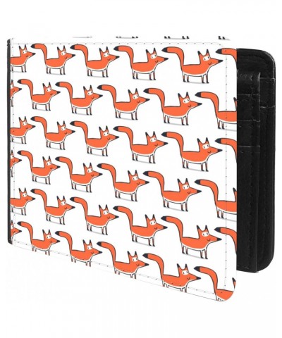 Unique Desige Pattern - Cute Fox Pattern, Slim Front Pocket Wallet Billfold RFID Blocking $12.30 Wallets