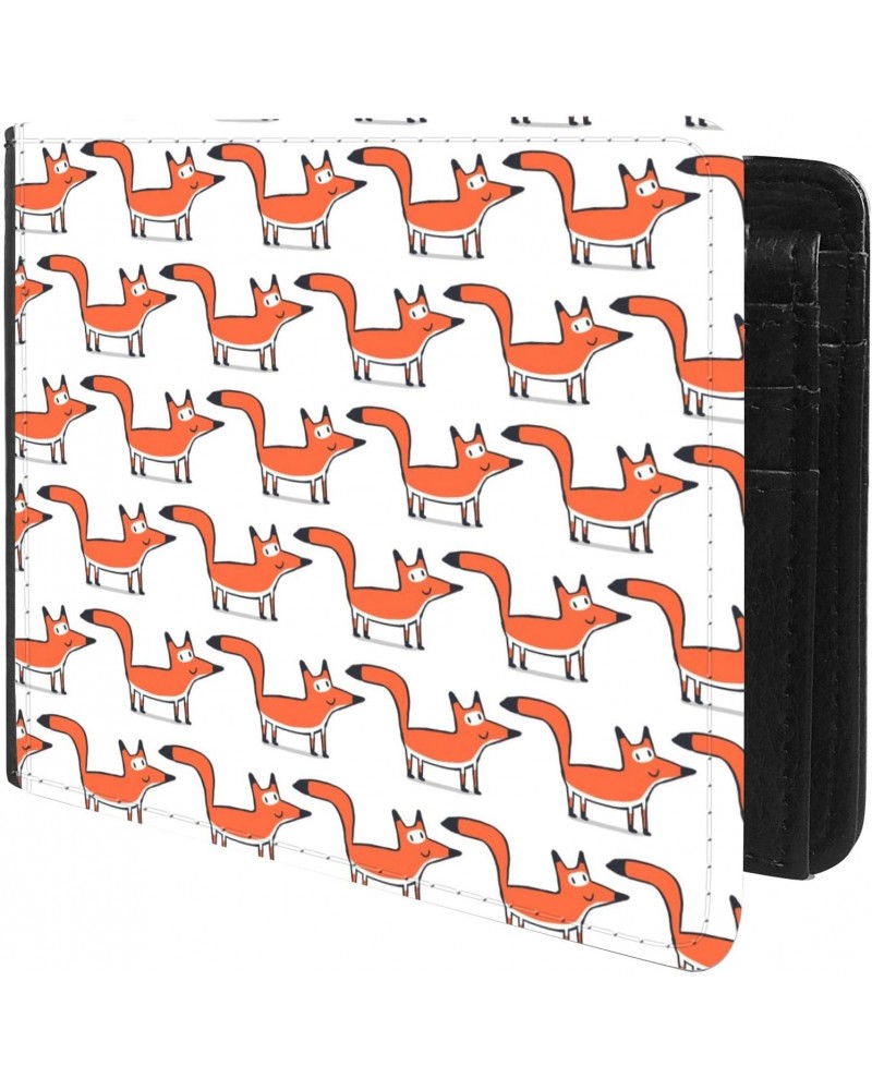 Unique Desige Pattern - Cute Fox Pattern, Slim Front Pocket Wallet Billfold RFID Blocking $12.30 Wallets