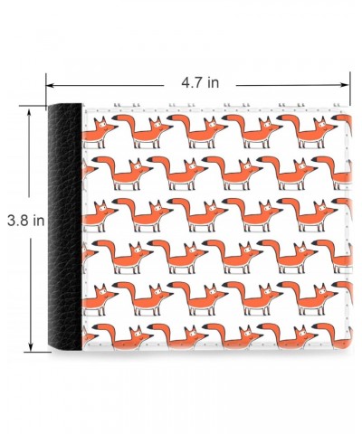 Unique Desige Pattern - Cute Fox Pattern, Slim Front Pocket Wallet Billfold RFID Blocking $12.30 Wallets