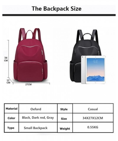 Fashion Backpack Purse, Women's Travel Backpack Purse, Waterproof Anti-theft Backpack, Adult Shoulder Bags, Gray Red $21.19 B...