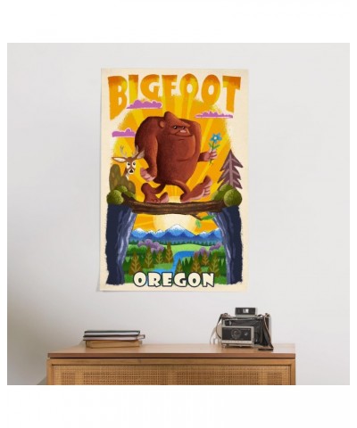 24x36 Inch Giclee Print, Oregon, Bigfoot, Mid-Century Inspired $26.99 Totes