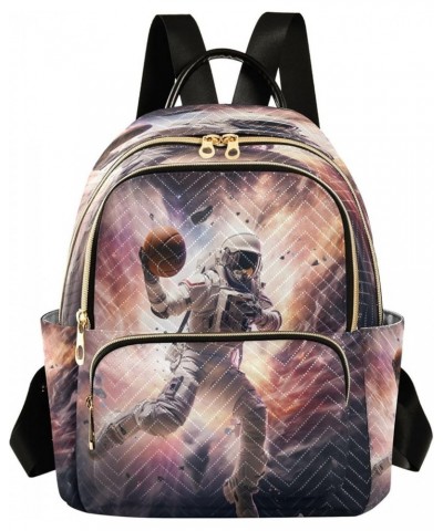 Basketball Shot Astronaut Planet Women Backpack Purse Ladies Fashion Shoulder Bag Daypack Travel Bag 10L Small $20.29 Backpacks