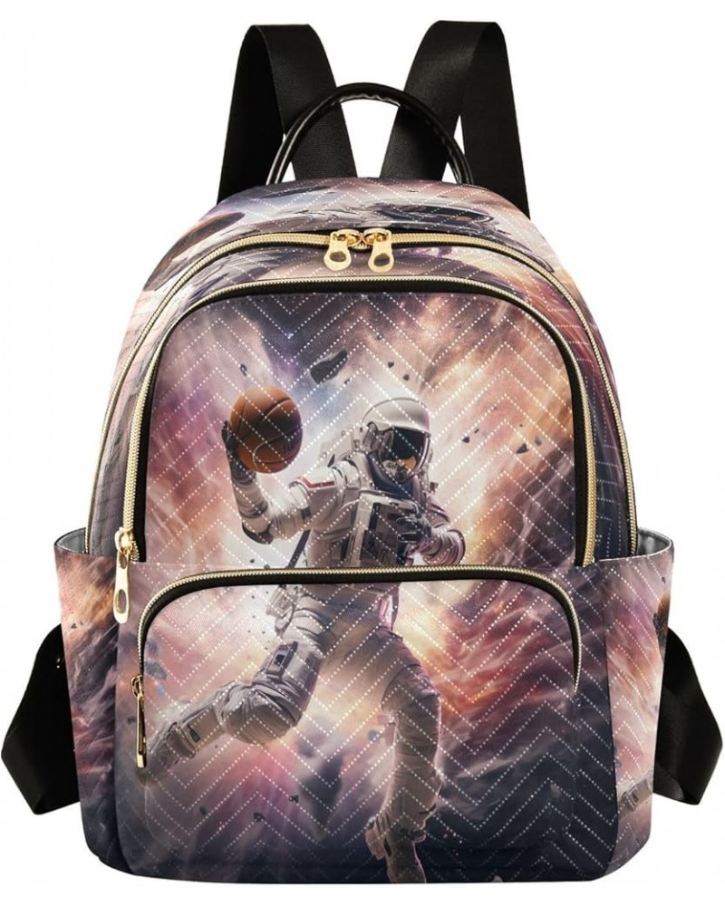 Basketball Shot Astronaut Planet Women Backpack Purse Ladies Fashion Shoulder Bag Daypack Travel Bag 10L Small $20.29 Backpacks