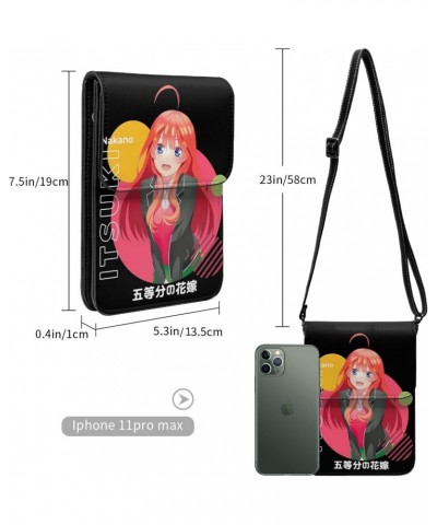 Anime Small Cell Phone Purse The Quintessential Quintuplets Fashion Womens Crossbody Cellphone Bag Mini Shoulder Bag 7.5x5.3 ...