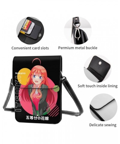 Anime Small Cell Phone Purse The Quintessential Quintuplets Fashion Womens Crossbody Cellphone Bag Mini Shoulder Bag 7.5x5.3 ...