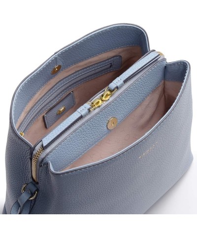 London Dukes Place Multi-Compartment Leather Bag Blue Heather $74.55 Crossbody Bags