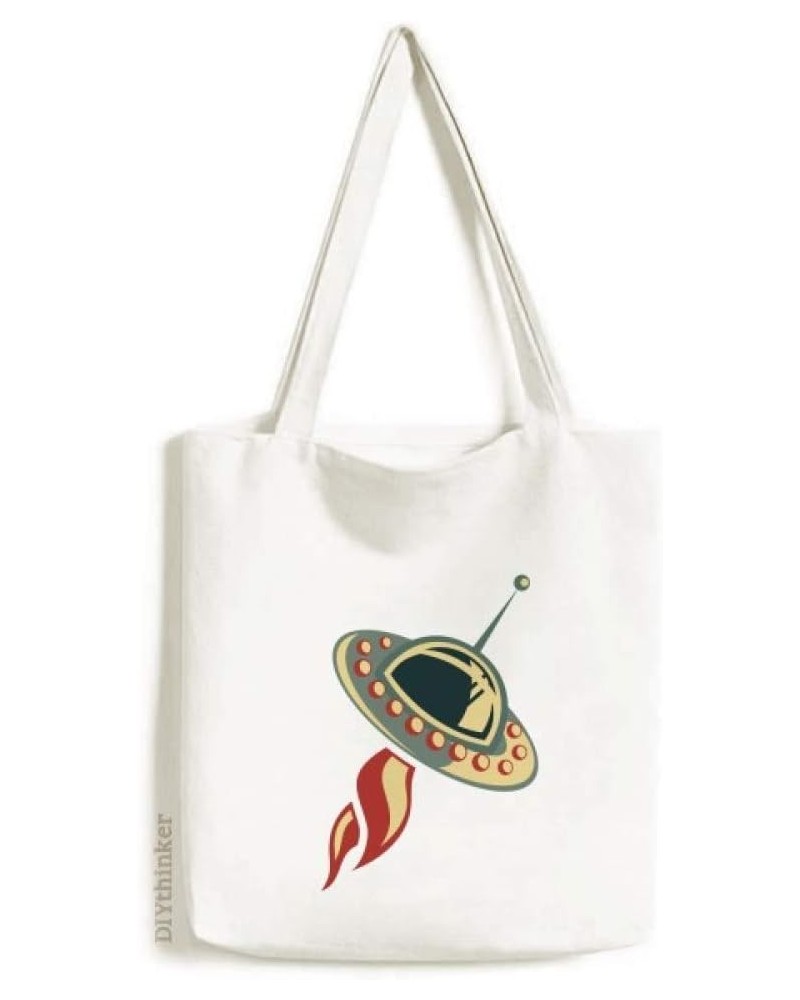 Universe Alien Monster UFO Tote Canvas Bag Shopping Satchel Casual Handbag $16.11 Totes