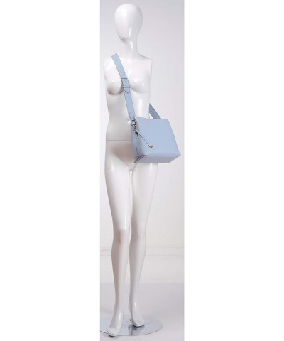 London Dukes Place Multi-Compartment Leather Bag Blue Heather $74.55 Crossbody Bags