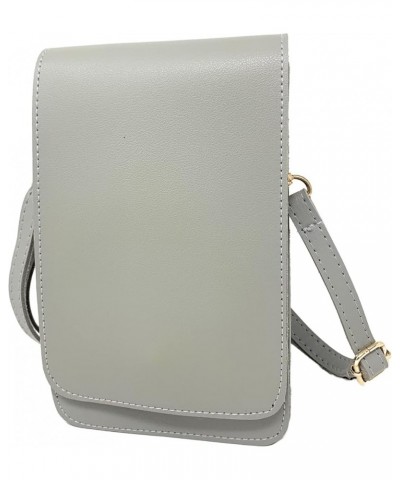 Womens Crossbody Bag with Clear Touchscreen Window Wallet Pouch Case Silver $14.01 Crossbody Bags