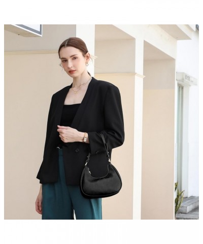 Small Crescent Shoulder Bag Under the Arm Purse Handbag for Women Black $12.17 Shoulder Bags