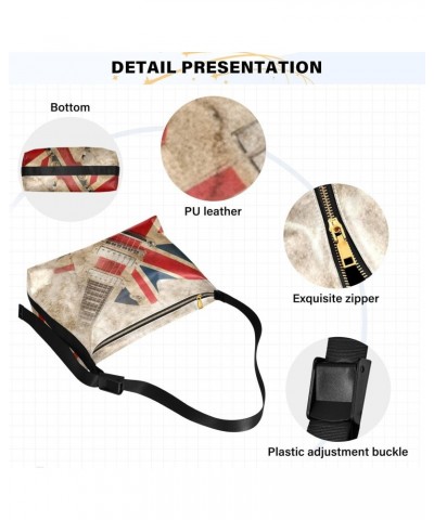 Grunge Uk British Flag Pop Guitar Womens Tote Bag Leather Shoulder Bag For Women Men Large Hobo Cross Body Bags Handbag $14.9...