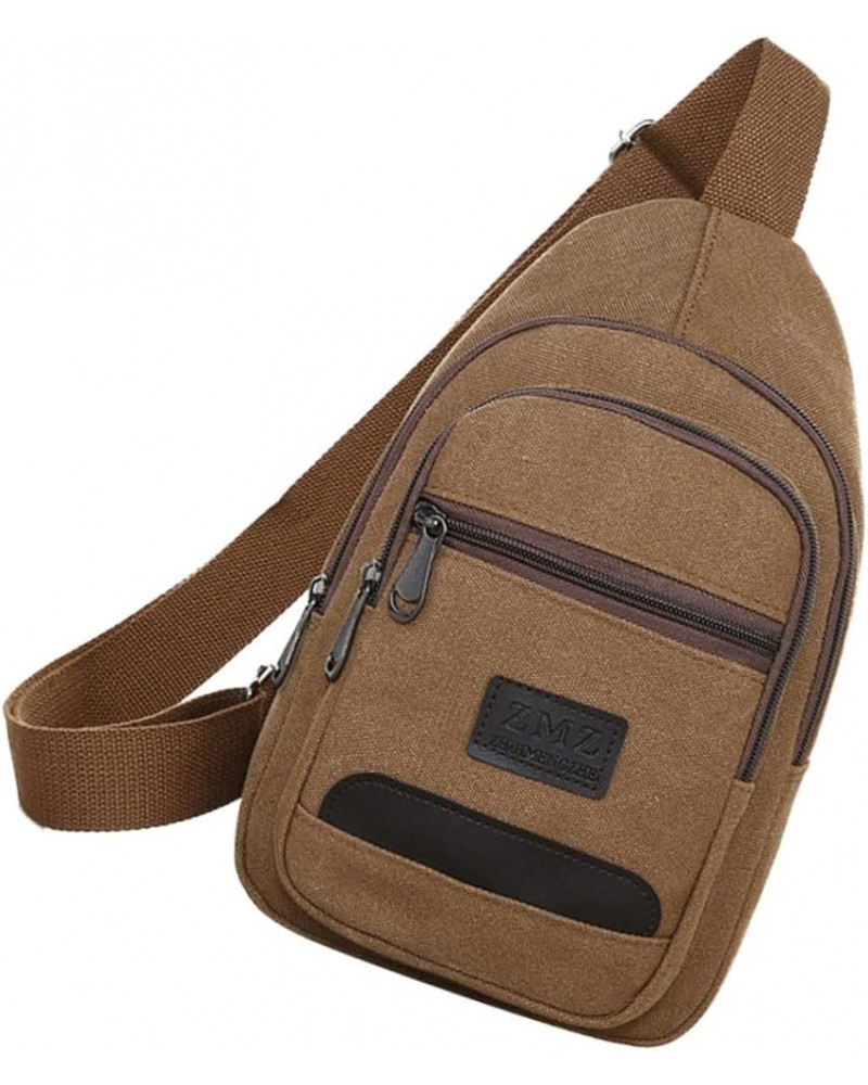 1pc Crossbody Bag for Men Cross Bag for Men Chest Bag Shoulder Crossbody Men Crossbody Bag Men Chest Bag Brown $11.12 Others