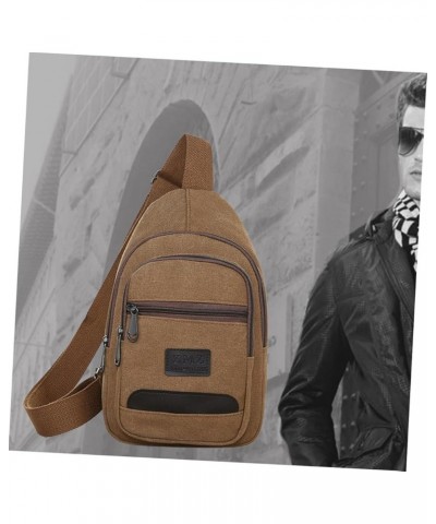 1pc Crossbody Bag for Men Cross Bag for Men Chest Bag Shoulder Crossbody Men Crossbody Bag Men Chest Bag Brown $11.12 Others