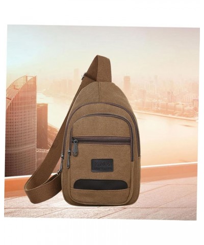 1pc Crossbody Bag for Men Cross Bag for Men Chest Bag Shoulder Crossbody Men Crossbody Bag Men Chest Bag Brown $11.12 Others