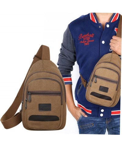 1pc Crossbody Bag for Men Cross Bag for Men Chest Bag Shoulder Crossbody Men Crossbody Bag Men Chest Bag Brown $11.12 Others