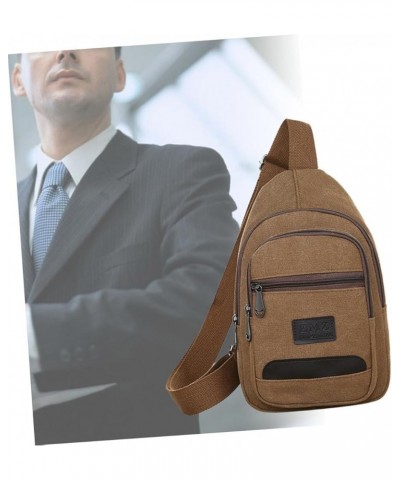 1pc Crossbody Bag for Men Cross Bag for Men Chest Bag Shoulder Crossbody Men Crossbody Bag Men Chest Bag Brown $11.12 Others